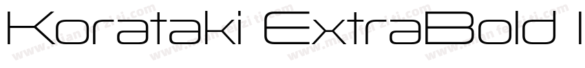 Korataki ExtraBold I字体转换